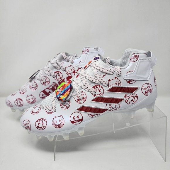 Adidas Freak 22 Mens 10 White Red Big Mood DSG SM Emojis Logo Spell Out - Picture 2 of 8